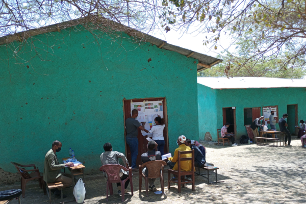 Photo of community games in Ethiopia.